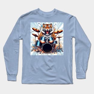 Tiger Drumming Long Sleeve T-Shirt